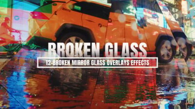 Broken Mirror Glass Overlays Effects 55486423