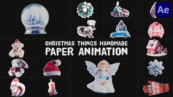 Christmas Things Handmade Paper Animation 55443957 Videohive