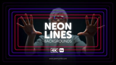 Neon Lines Backgrounds 55393909 Videohive