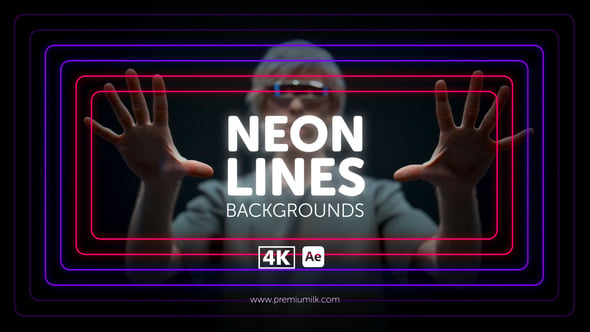 Neon Lines Backgrounds 55393909 Videohive