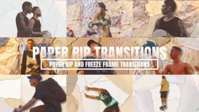 Paper Rip and Freeze Frame Transitions 55901423